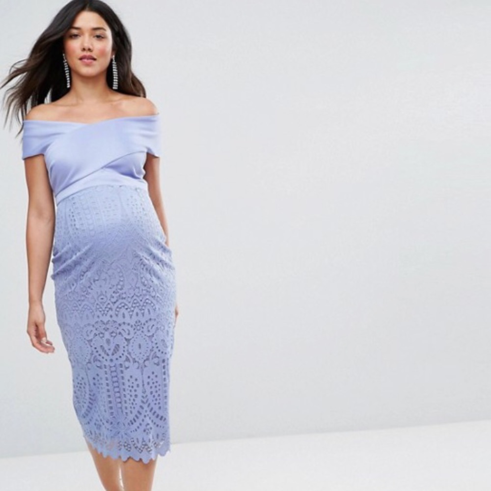 Asos size 6 maternity lace cocktail dress